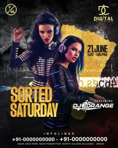 Saturday Night Club Flyer Free PSD Download