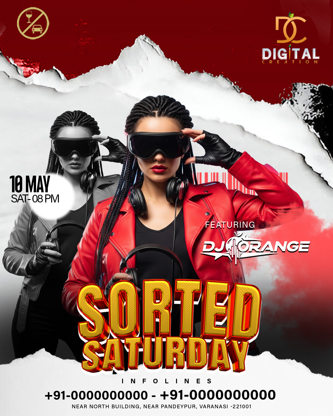 Download Sorted Saturday Night Club Flyer Free PSD – Perfect for Your Weekend Events!