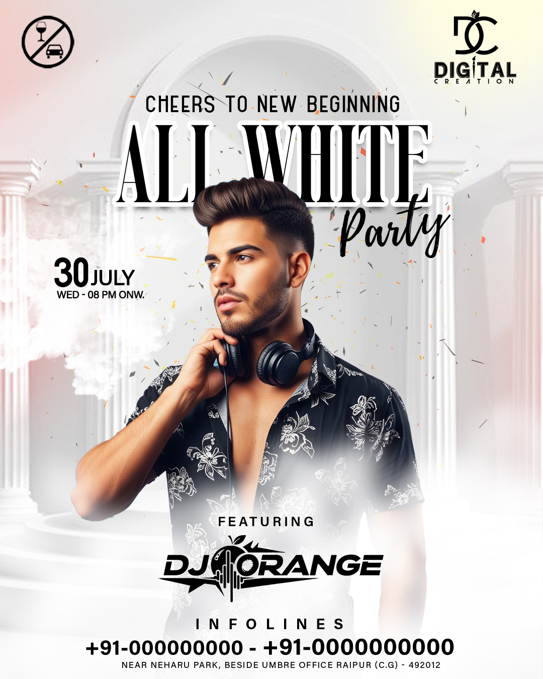 All White Party PSD Free Download