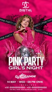 Pink Party Ladies Night Flyer Free Download