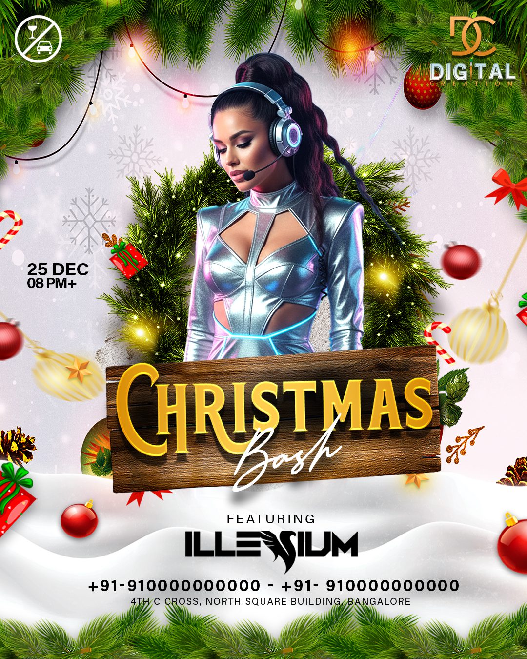 Download Premium Christmas Flyer PSD | Free Christmas Party Flyer Template