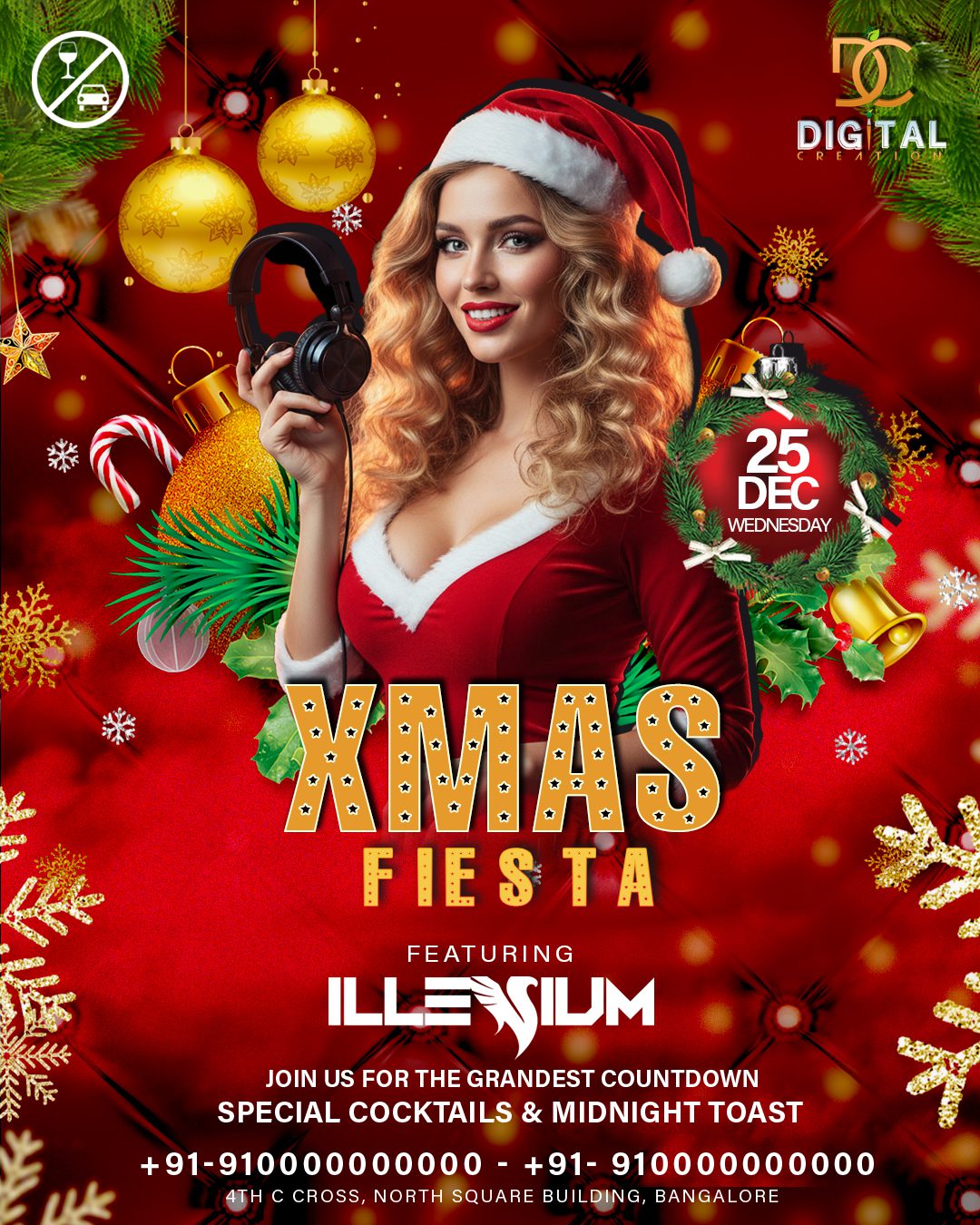 Download Christmas Night Club Flyer PSD