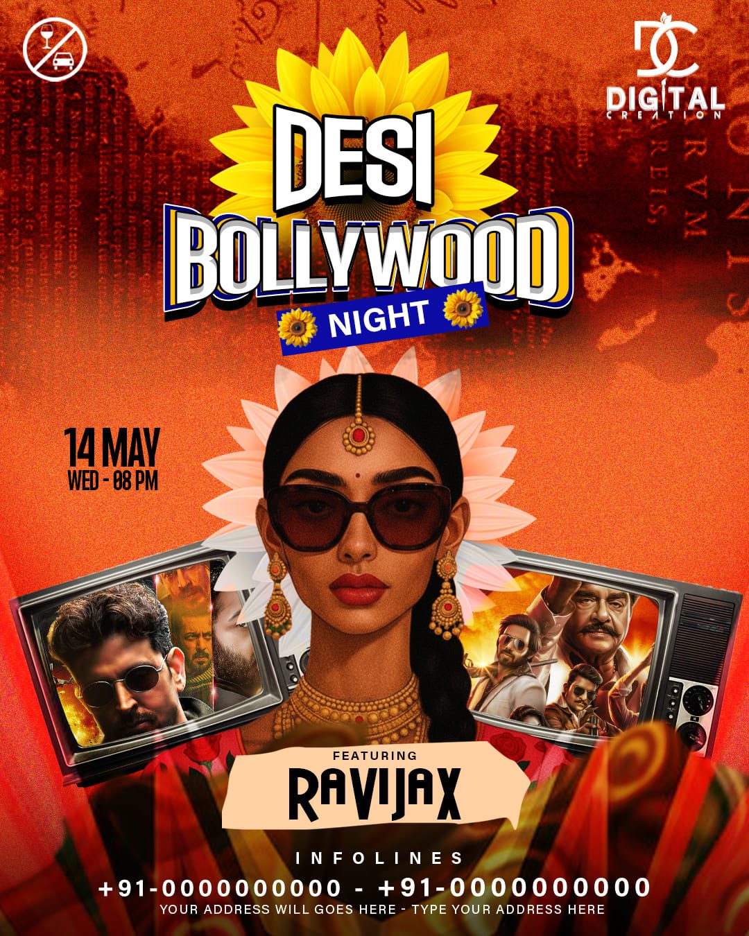 Download Bollywood Night Flyer PSD