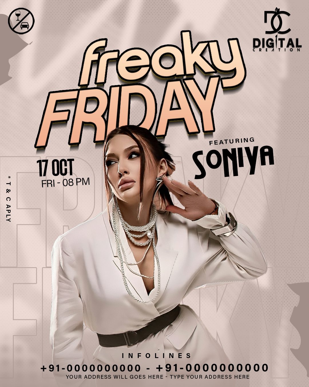 night club friday flyer, friday night flyer psd, nightclub flyer template, friday party flyer, dj event flyer, nightclub poster design