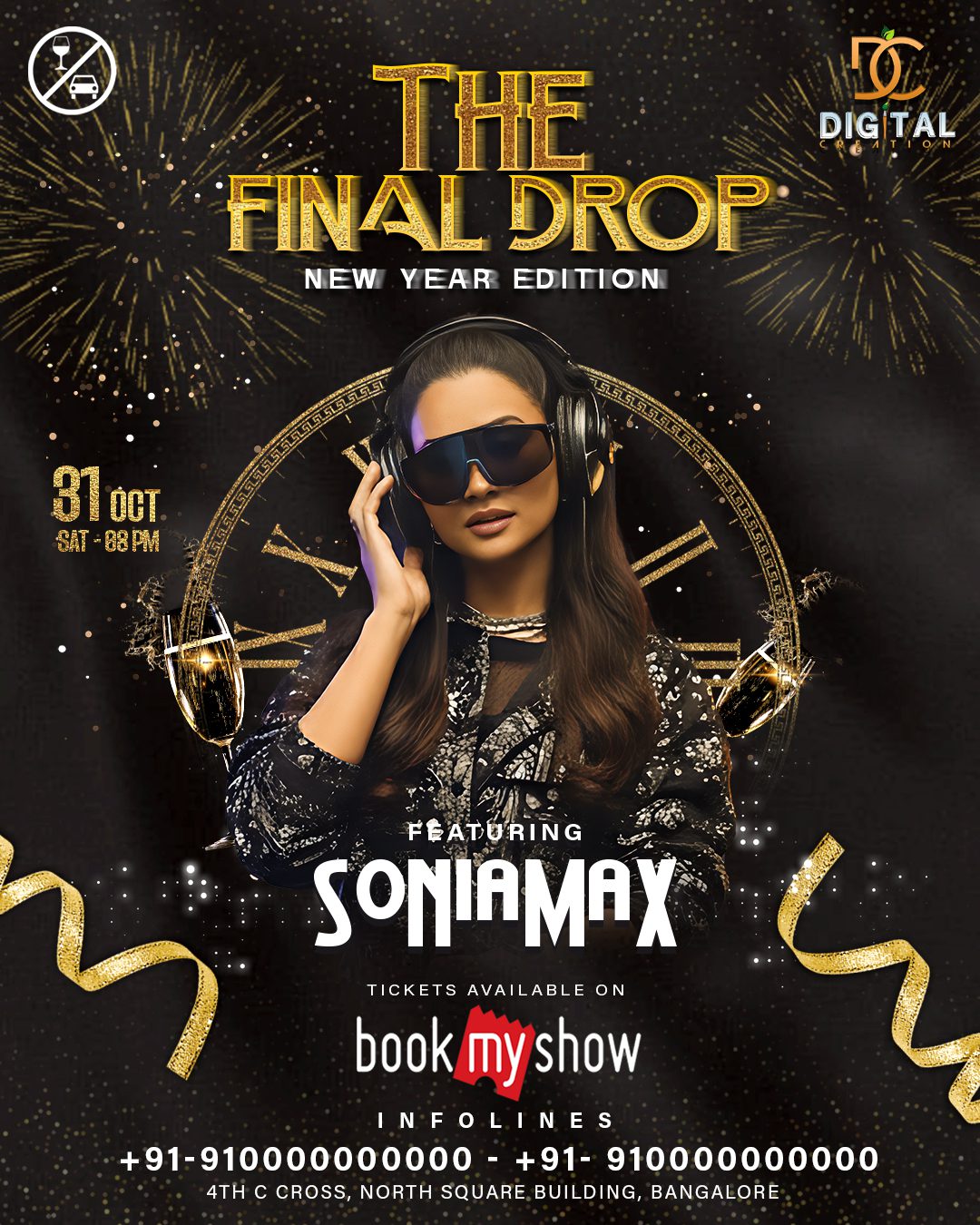 New Year Flyer PSD Download